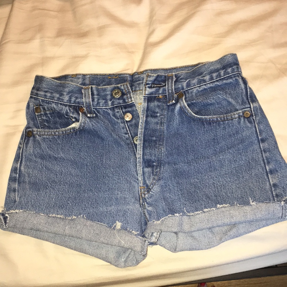 Authentic Levi’s 501 cut off denim shorts